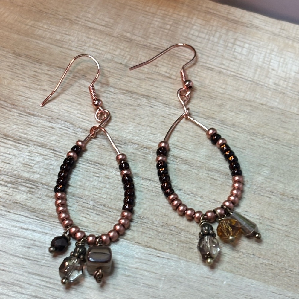 Chic Beaded Teardrop Earrings